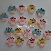 Aplique cupcake com 4 unidades